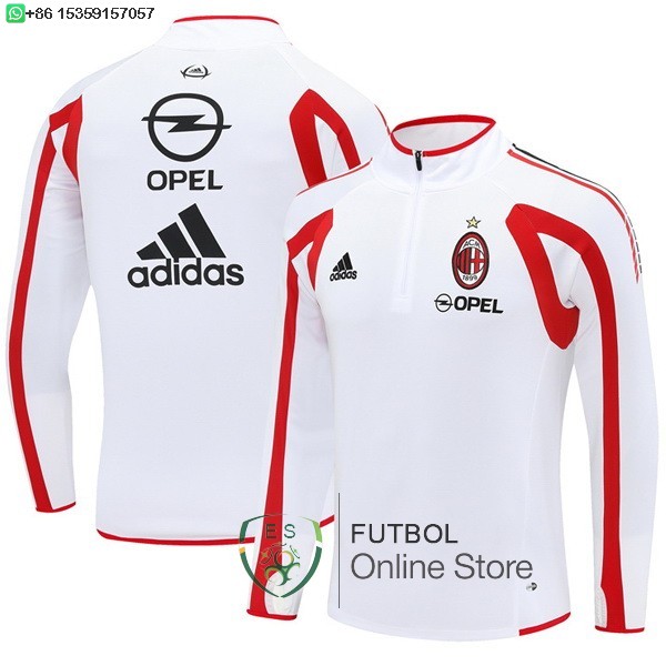 Sudadera Entrenamiento AC Milan 2005 2006 Blanco