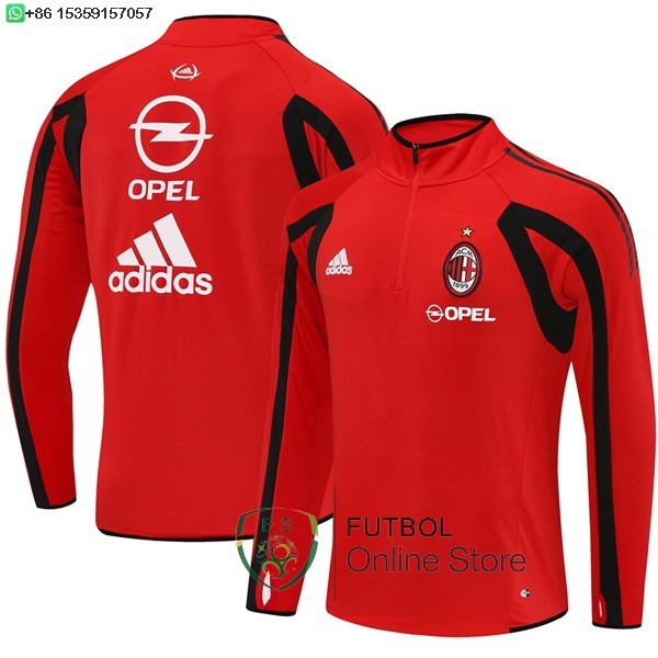 Sudadera Entrenamiento AC Milan 2005 2006 Rojo
