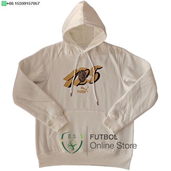 Sudaderas Con Capucha AC Milan 25/2026 Blanco Amarillo
