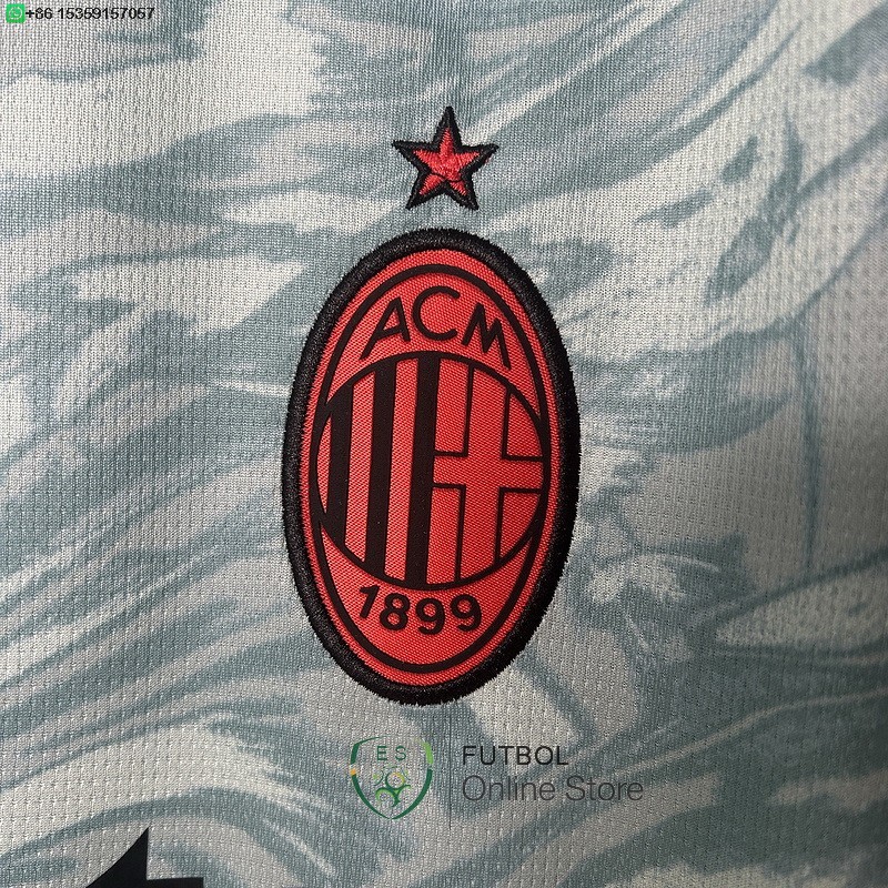 Tailandia Camiseta AC Milan 25/2026 Portero Azul Verde