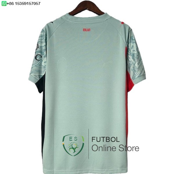 Tailandia Camiseta AC Milan 25/2026 Portero Azul Verde