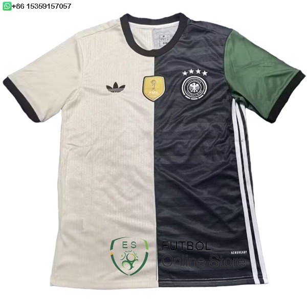 Tailandia Camiseta Alemania 2025 Especial Blanco Negro Verde
