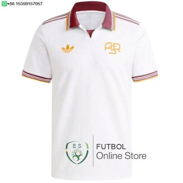 Tailandia Camiseta As Roma 25/2026 Especial Blanco Rojo