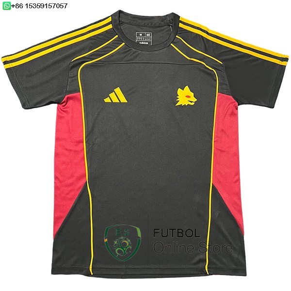 Tailandia Camiseta As Roma 25/2026 Especial Negro