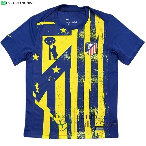 Tailandia Camiseta Atletico Madrid 25/2026 Especial Azul Amarillo