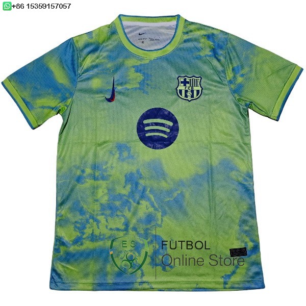 Tailandia Camiseta Barcelona 25/2026 Especial Verde Azul