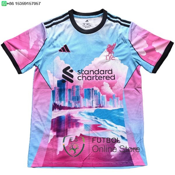 Tailandia Camiseta Liverpool 25/2026 Especial Azul Rosa