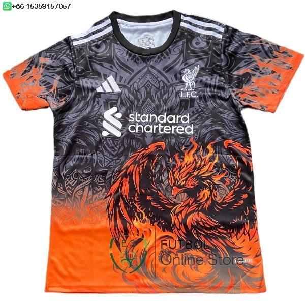 Tailandia Camiseta Liverpool 25/2026 Especial Naranja Negro
