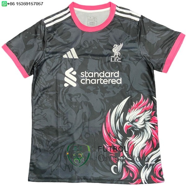 Tailandia Camiseta Liverpool 25/2026 Especial Negro Rosa