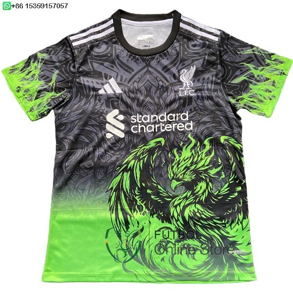 Tailandia Camiseta Liverpool 25/2026 Especial Verde Negro