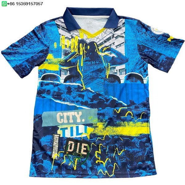 Tailandia Camiseta Manchester City 25/2026 Especial Azul Amarillo