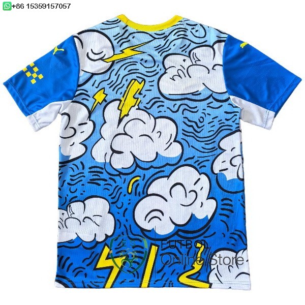 Tailandia Camiseta Manchester City 25/2026 Especial Azul Blanco