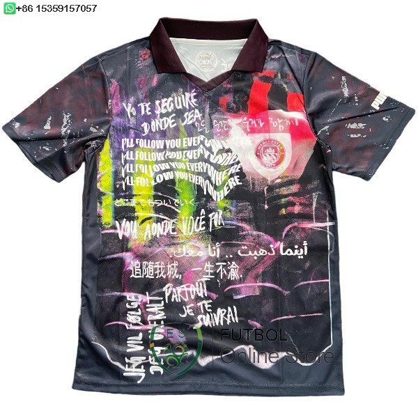 Tailandia Camiseta Manchester City 25/2026 Especial Negro Rojo