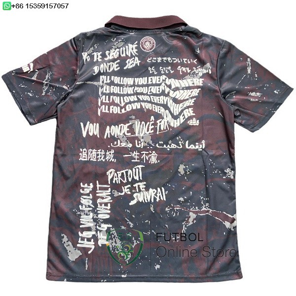 Tailandia Camiseta Manchester City 25/2026 Especial Negro Rojo