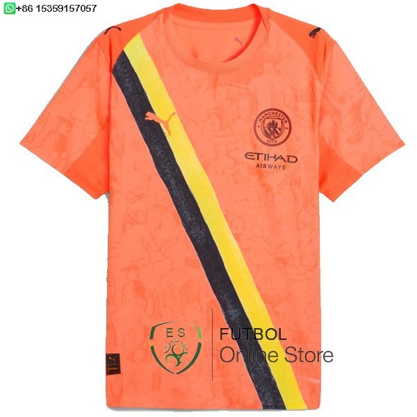Tailandia Camiseta Manchester City 25/2026 Portero Naranja