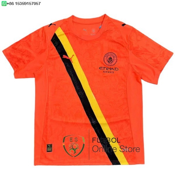 Tailandia Camiseta Manchester City 25/2026 Portero Naranja