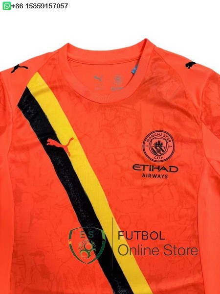 Tailandia Camiseta Manchester City 25/2026 Portero Naranja