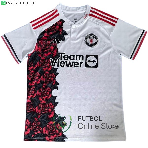Tailandia Camiseta Manchester United 25/2026 Especial Blanco Rojo