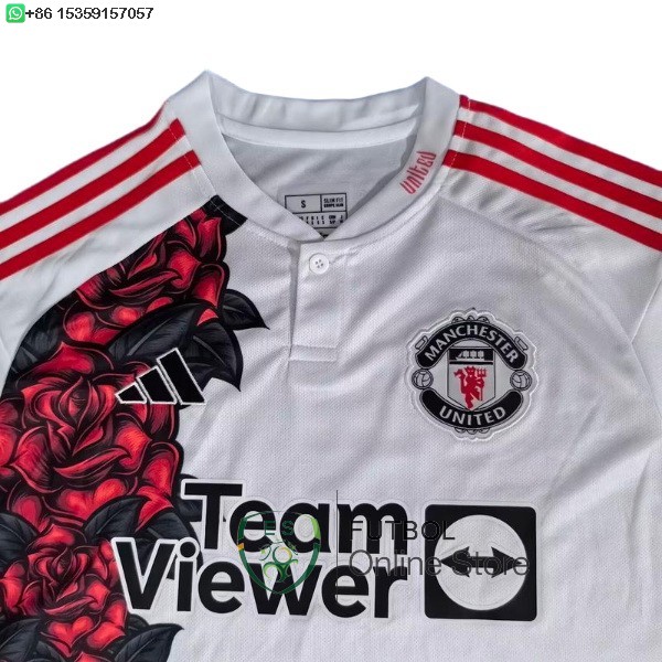 Tailandia Camiseta Manchester United 25/2026 Especial Blanco Rojo