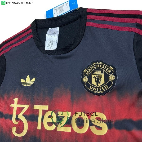Tailandia Camiseta Manchester United 25/2026 Especial Negro II Rojo