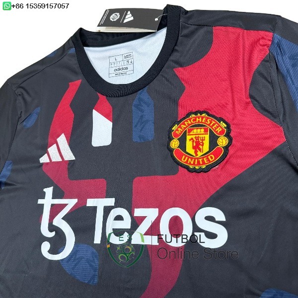 Tailandia Camiseta Manchester United 25/2026 Especial Negro Rojo Azul