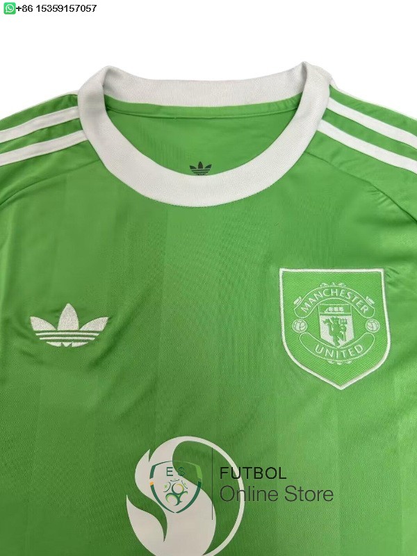 Tailandia Camiseta Manchester United 25/2026 Portero Verde Blanco
