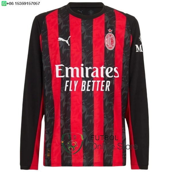 Tailandia Camiseta Manga Larga AC Milan 25/2026 Primera