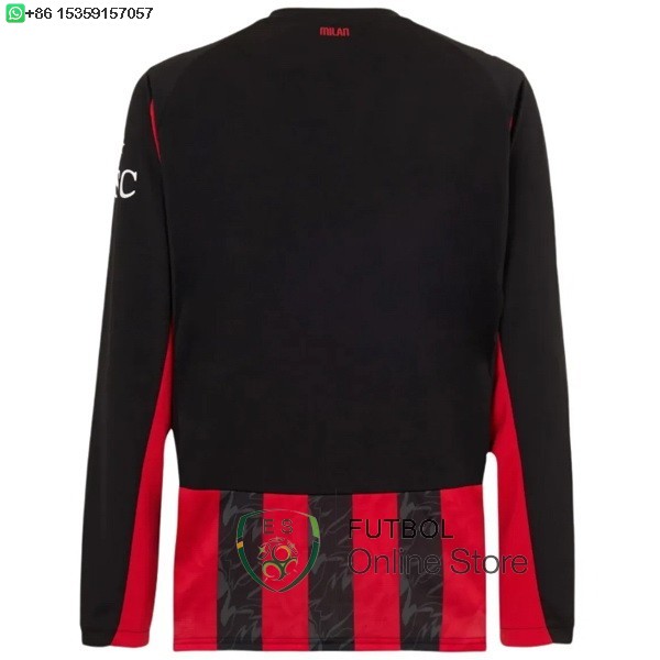 Tailandia Camiseta Manga Larga AC Milan 25/2026 Primera