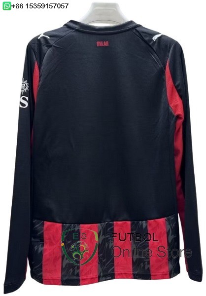 Tailandia Camiseta Manga Larga AC Milan 25/2026 Primera