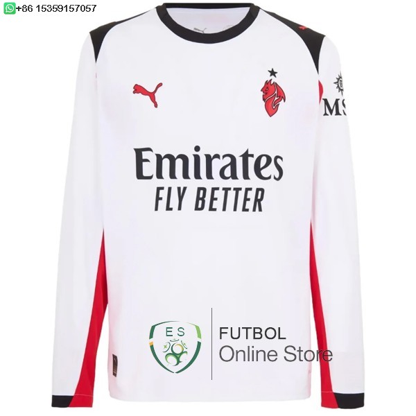 Tailandia Camiseta Manga Larga AC Milan 25/2026 Segunda