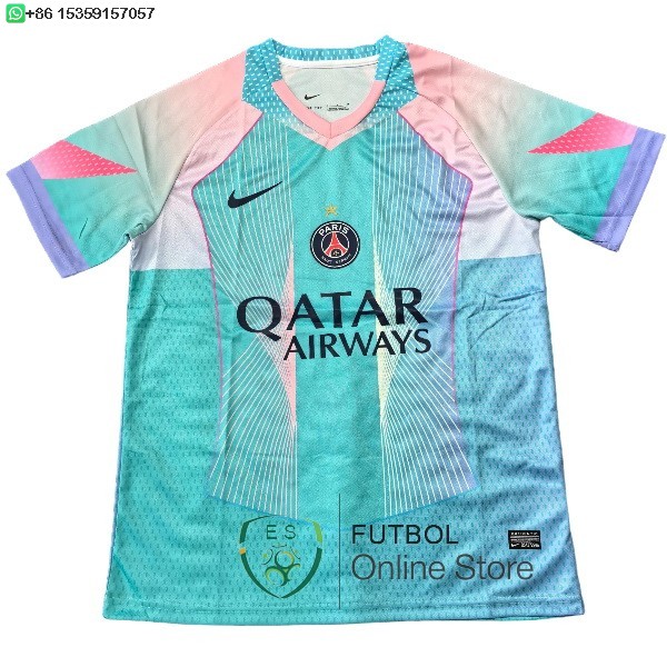 Tailandia Camiseta Paris Saint Germain 25/2026 Especial Azul Rosa
