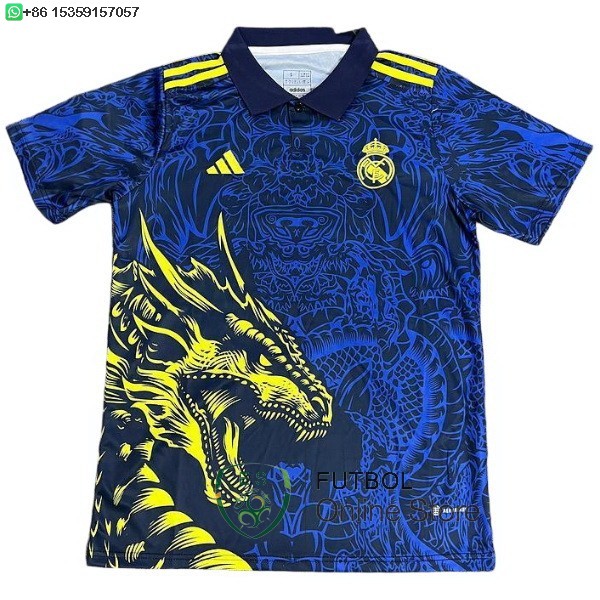 Tailandia Camiseta Real Madrid 25/2026 Especial Azul Marino Amarillo