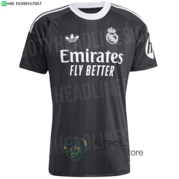 Tailandia Camiseta Real Madrid 25/2026 Portero Negro Tailandia Camiseta Real Madrid 25/2026 Portero Negro