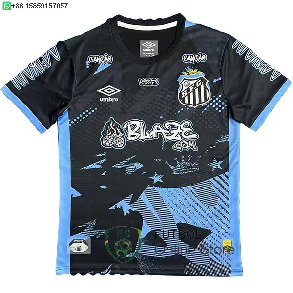 Tailandia Camiseta Santos 25/2026 Especial Negro Azul Tailandia Camiseta Santos 25/2026 Especial Negro Azul