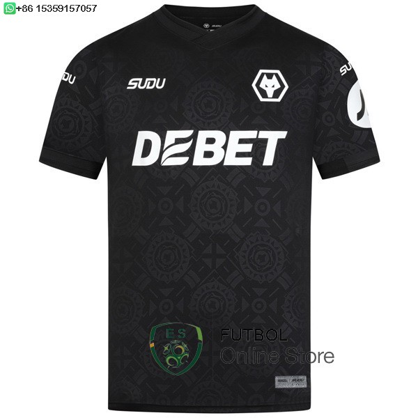 Tailandia Camiseta Wolves 25/2026 Portero Negro Tailandia Camiseta Wolves 25/2026 Portero Negro