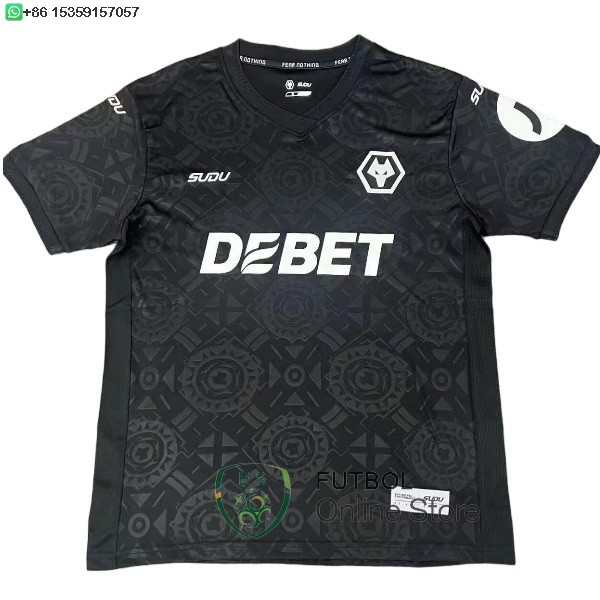 Tailandia Camiseta Wolves 25/2026 Portero Negro